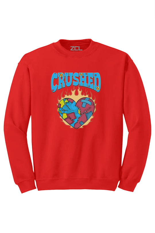Crushed Crewneck Sweatshirt (Multi Color Logo) - Zamage
