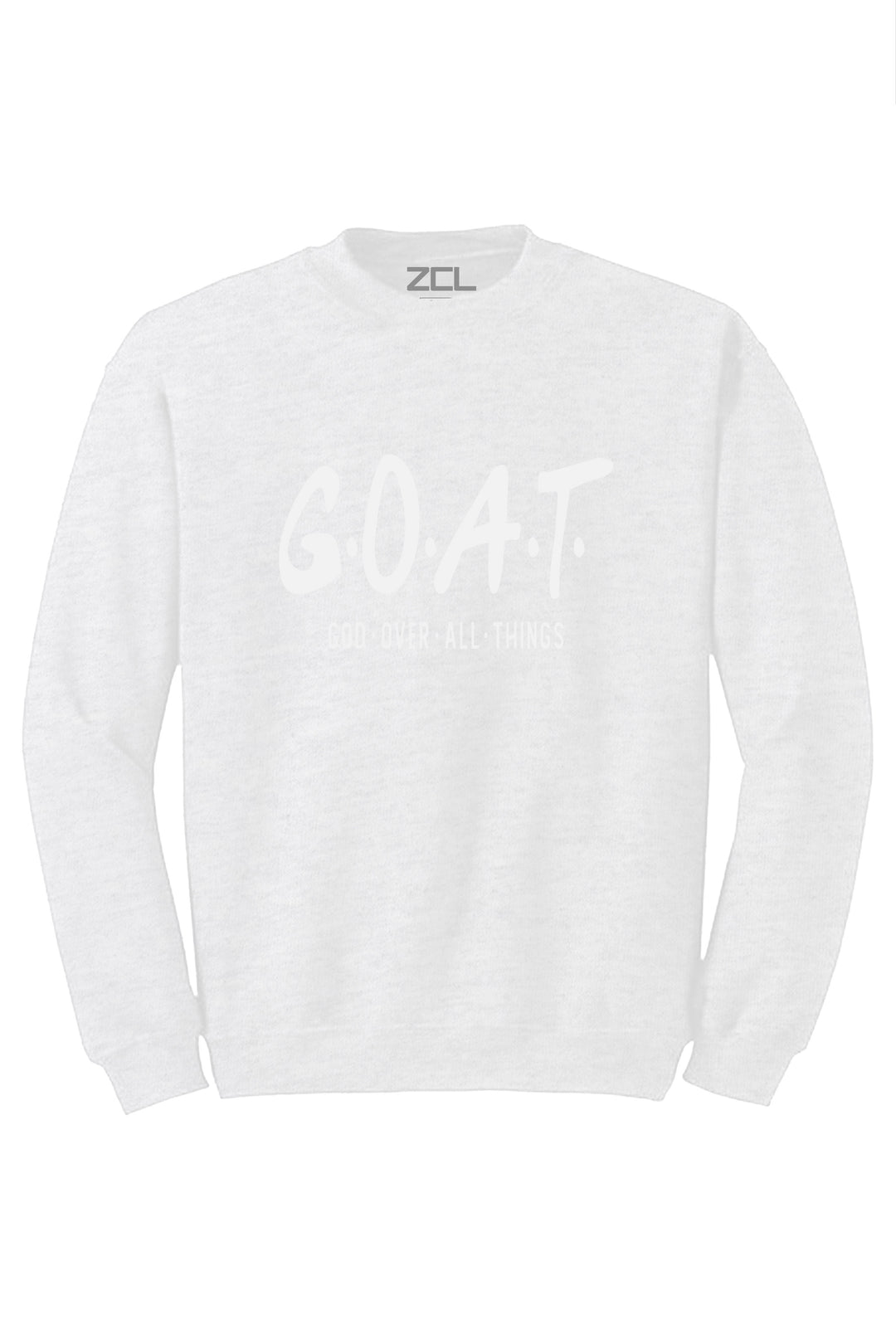God Over All Things Crewneck Sweatshirt (White Logo) - Zamage