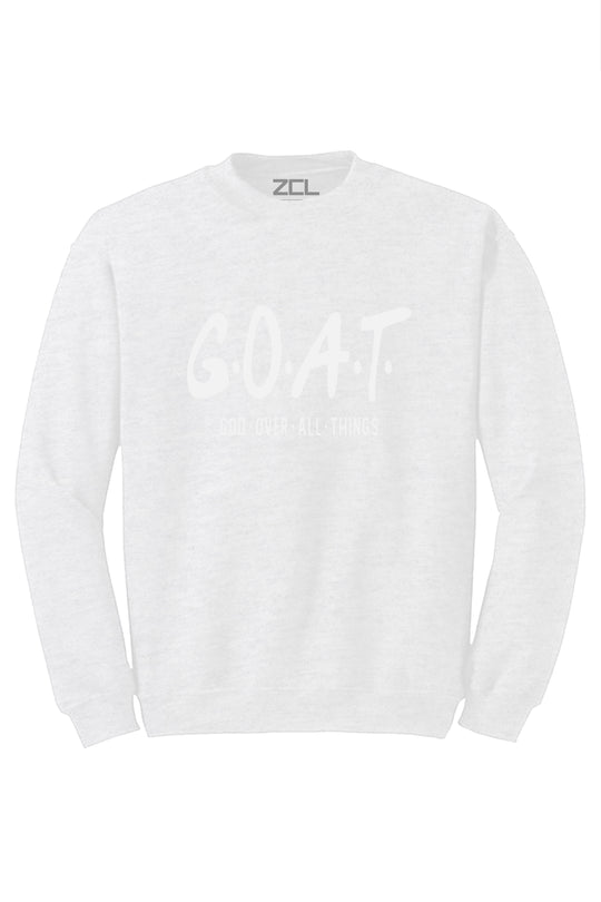 God Over All Things Crewneck Sweatshirt (White Logo) - Zamage