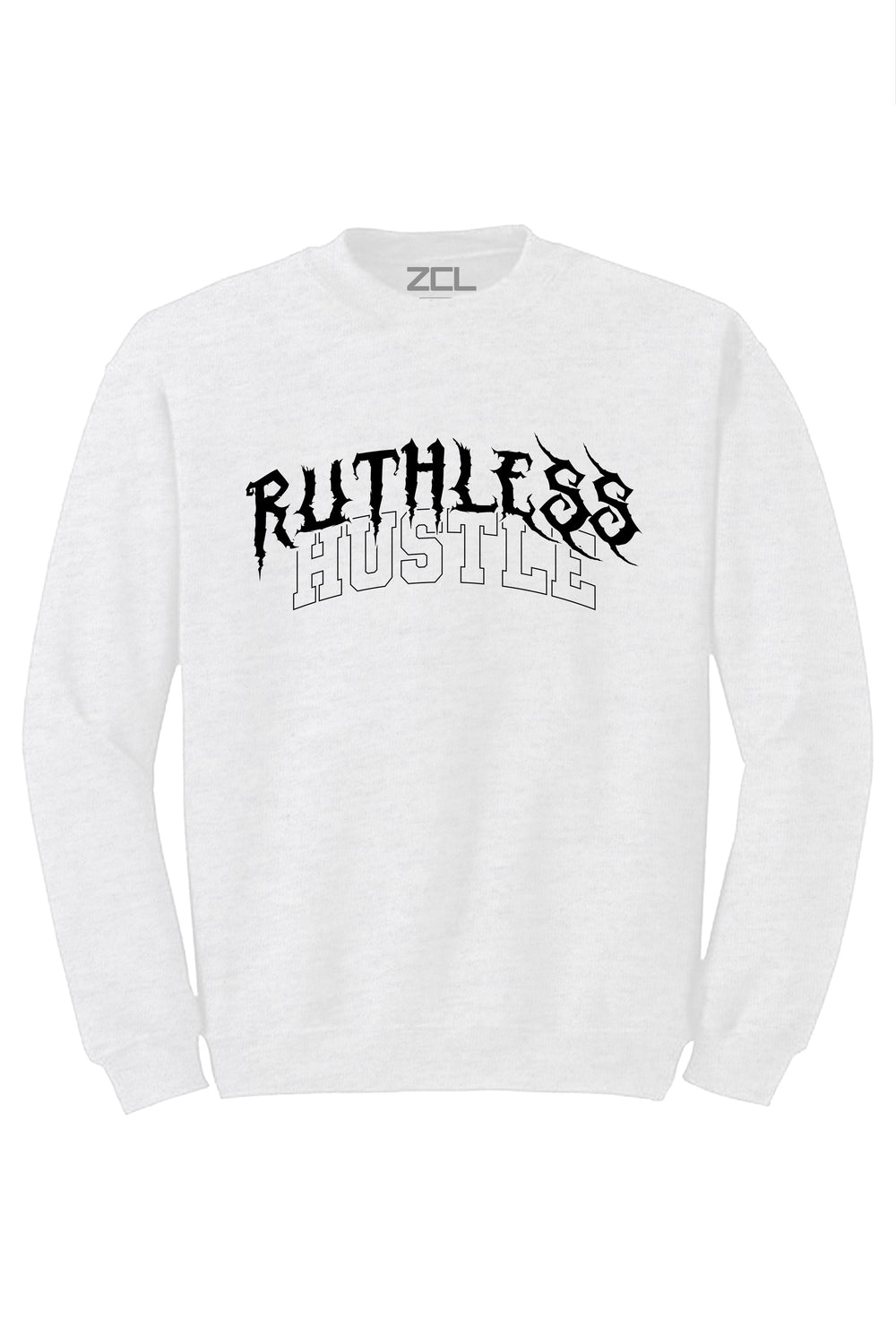 Ruthless Hustle Crewneck Sweatshirt (Black Logo) - Zamage