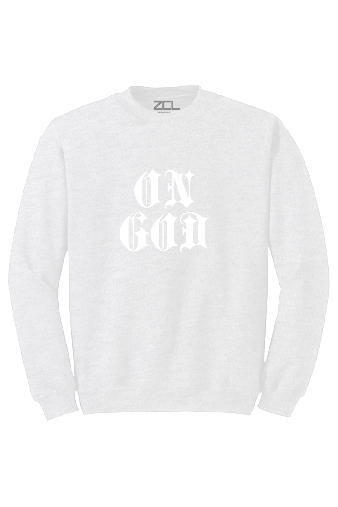 On God Crewneck Sweatshirt (White Logo) - Zamage