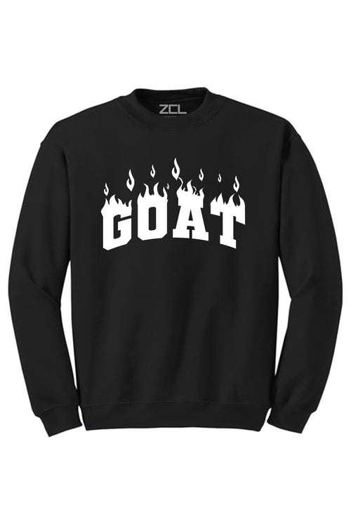 Goat Flame Crewneck Sweatshirt (White Logo) - Zamage