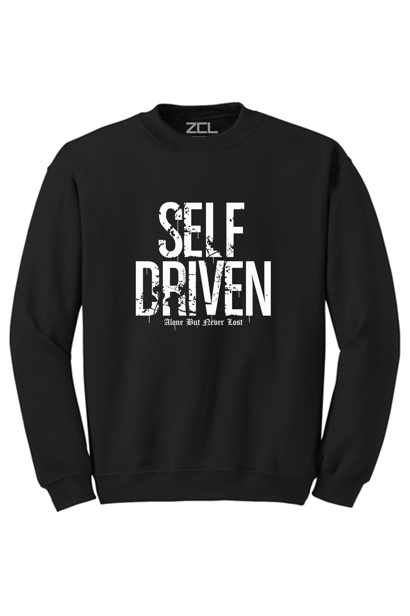 Self Driven Crewneck Sweatshirt (White Logo) - Zamage