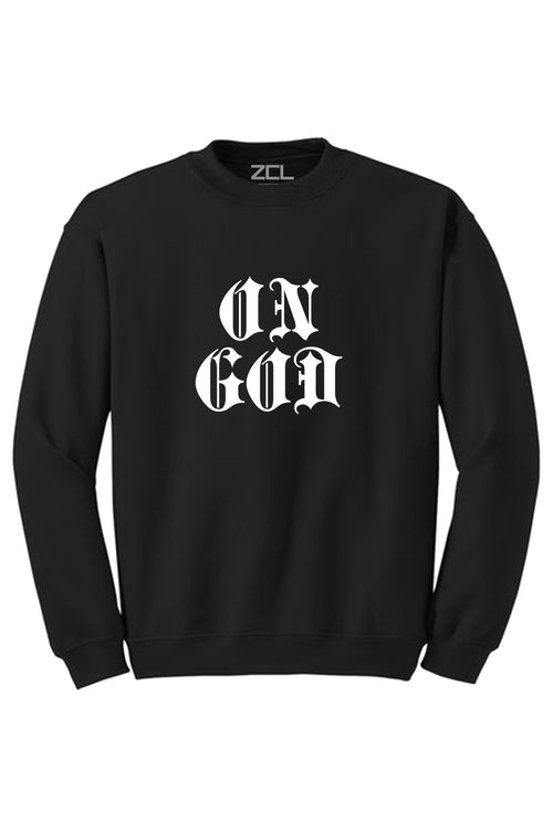 On God Crewneck Sweatshirt (White Logo) - Zamage