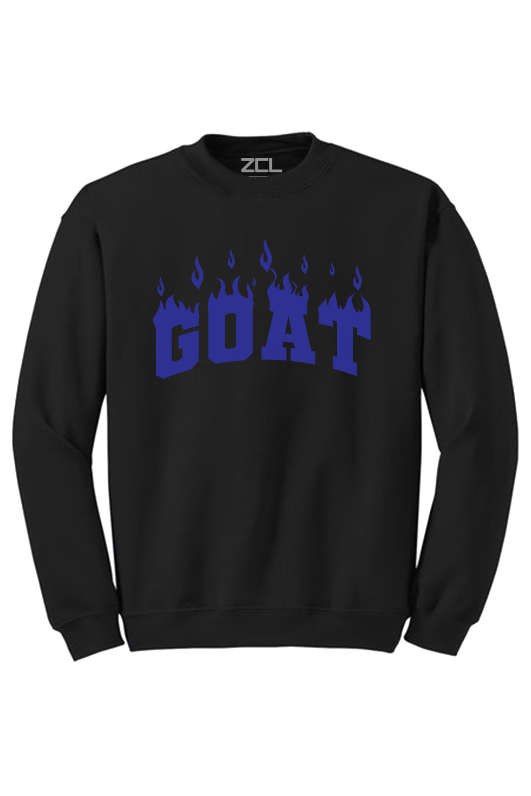 Goat Flame Crewneck Sweatshirt (Navy Logo) - Zamage