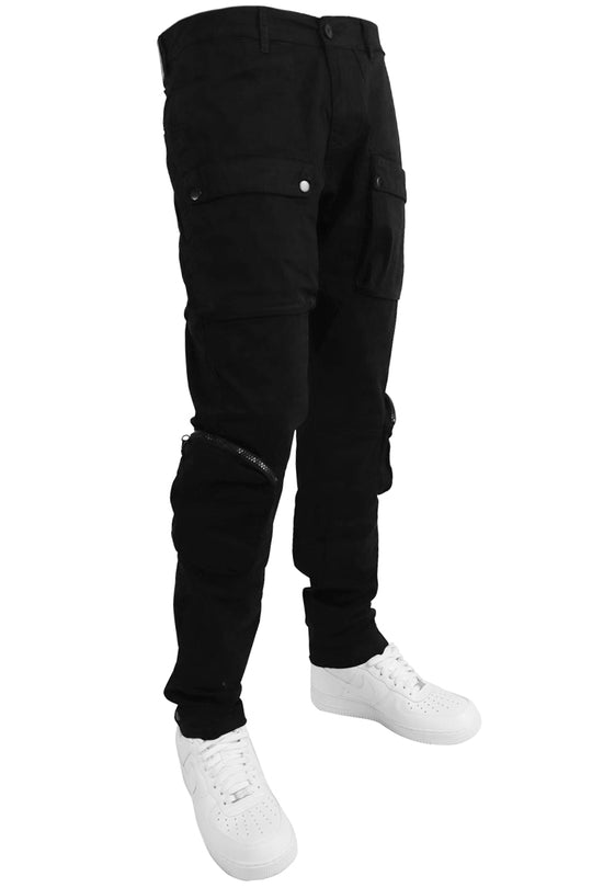 Black Out Cargo Denim (Black)