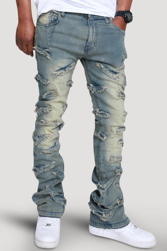 Climbing Thread Stacked Denim (Medium Blue)