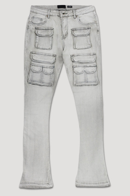 Dropcut Stacked Denim (Grey Wash) (M8525D) - Zamage