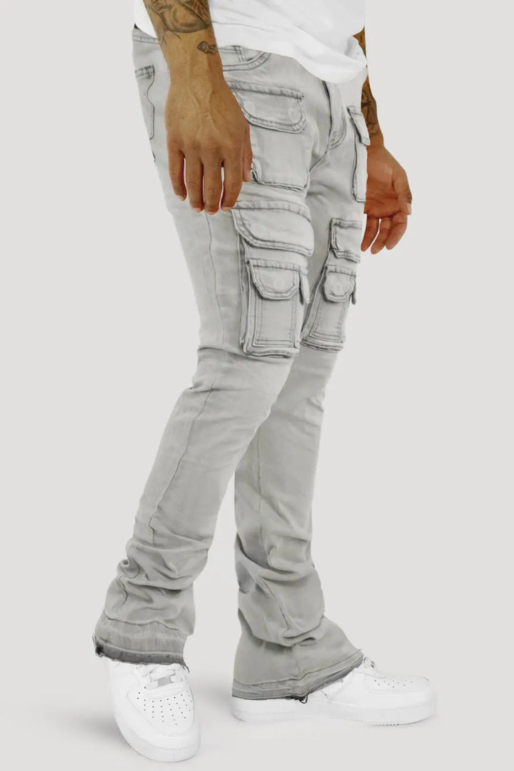 Dropcut Stacked Denim (Grey Wash) (M8525D) - Zamage