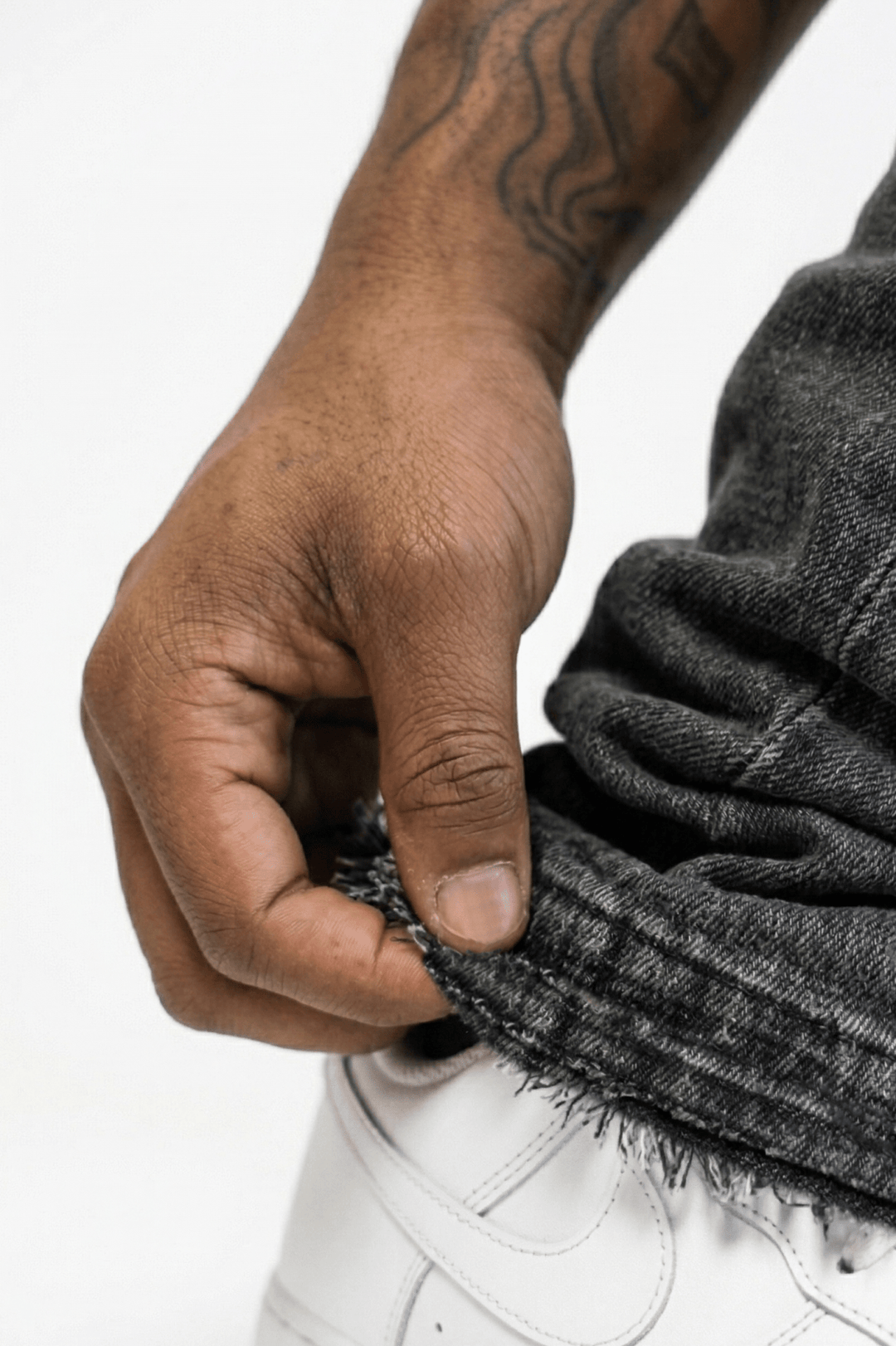 Enzo Edge Stacked Denim (Black Wash) (J - 044) - Zamage