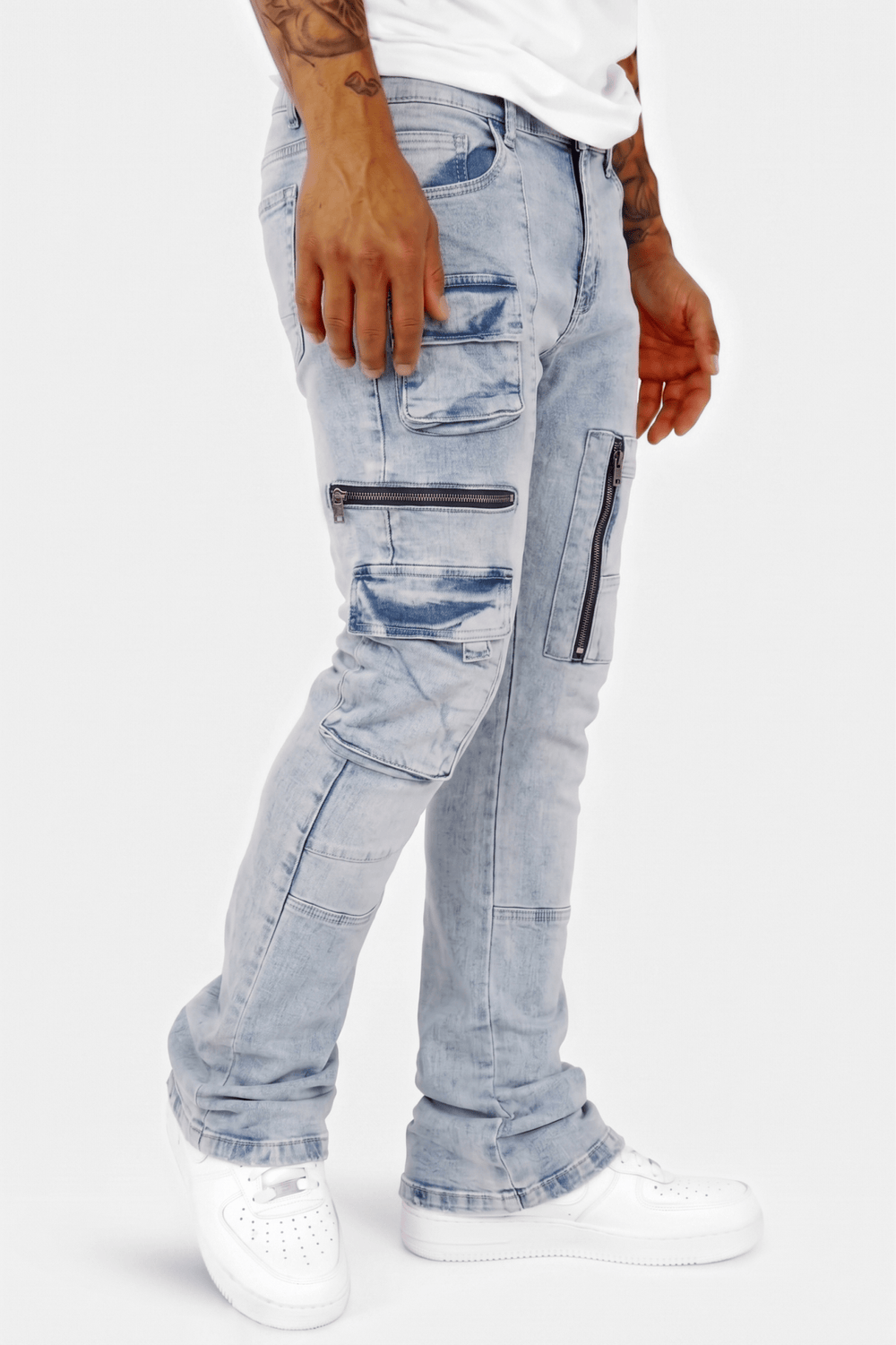 Exclusive Stacked Denim (Iced Blue Wash) (L7095) - Zamage