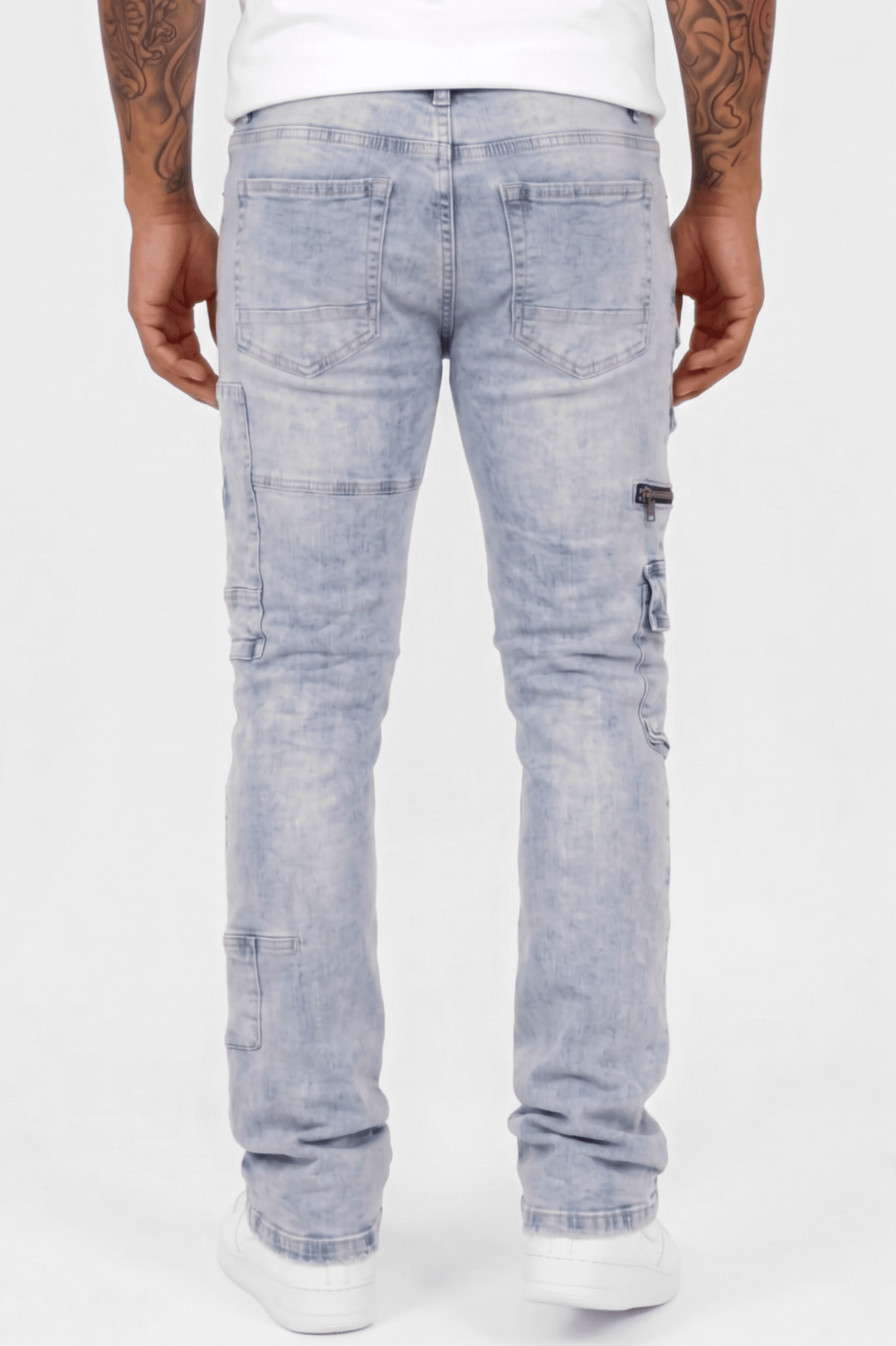 Exclusive Stacked Denim (Iced Blue Wash) (L7095) - Zamage