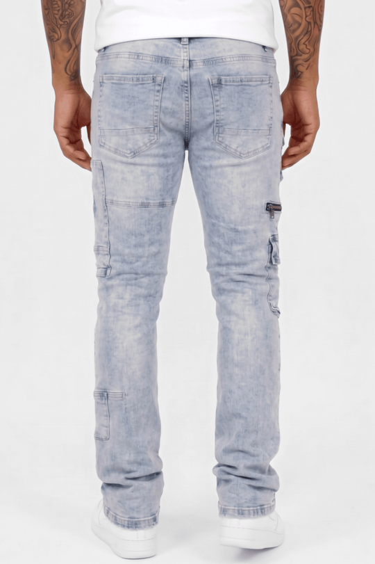 Exclusive Stacked Denim (Iced Blue Wash) (L7095) - Zamage