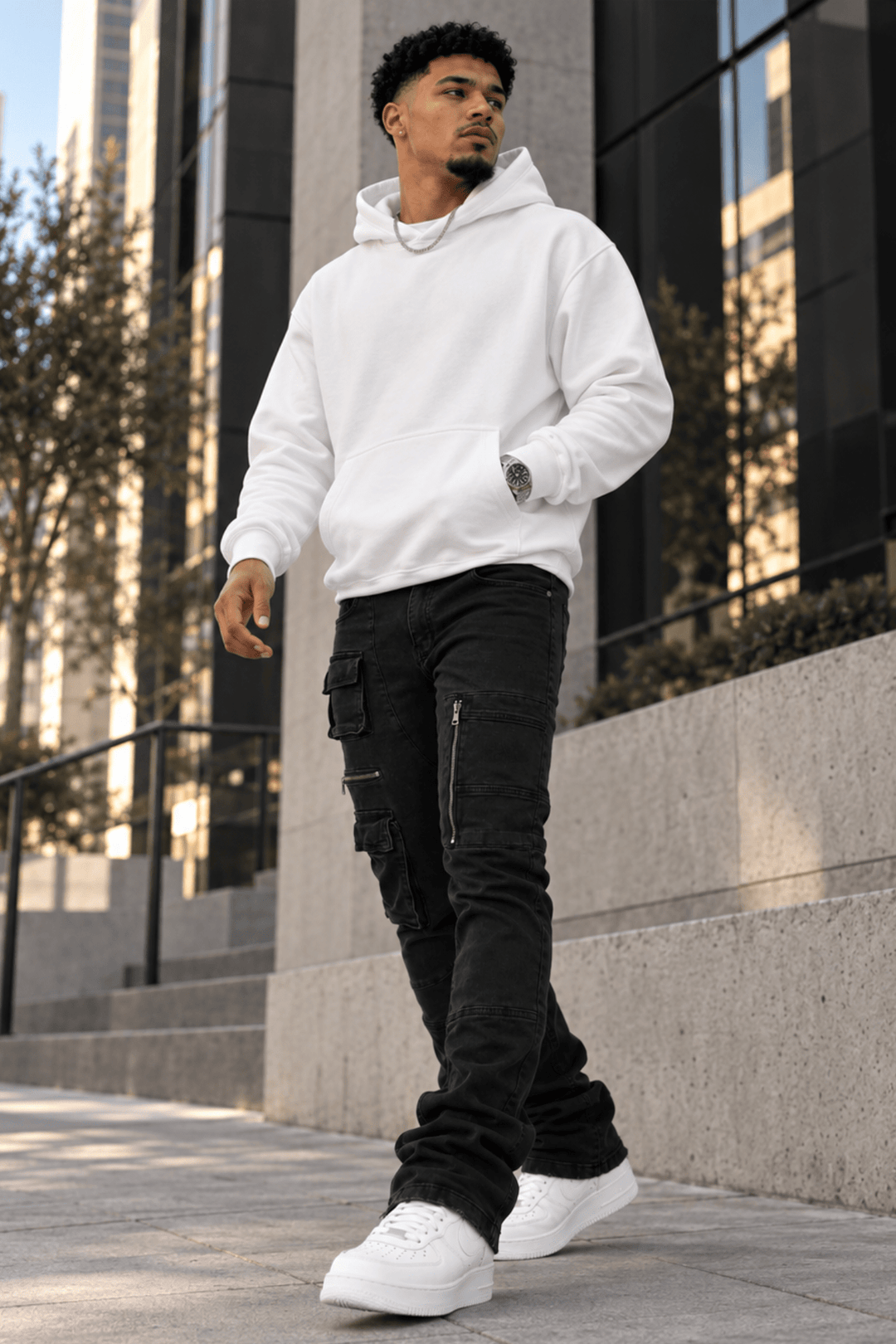 Exclusive Stacked Denim (Jet Black) (L7095) - Zamage