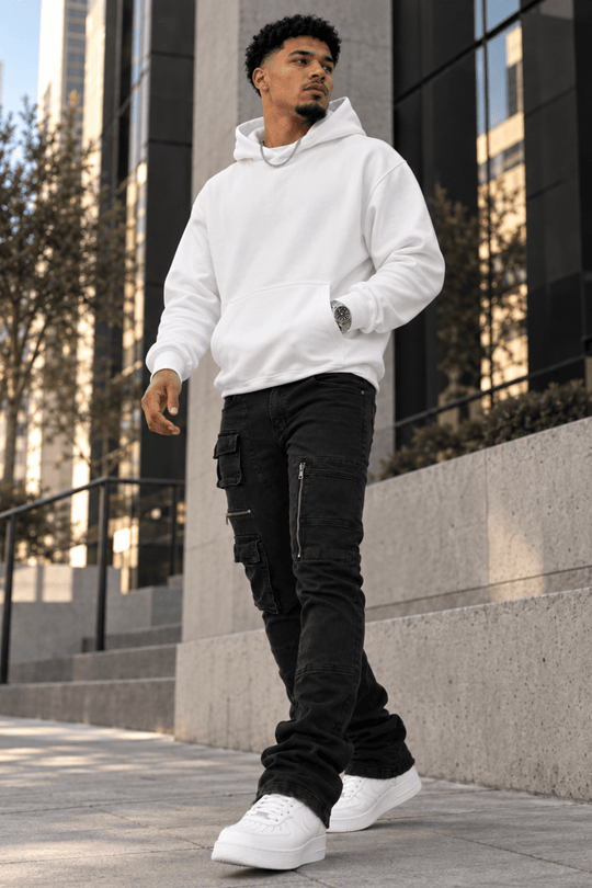 Exclusive Stacked Denim (Jet Black) (L7095) - Zamage