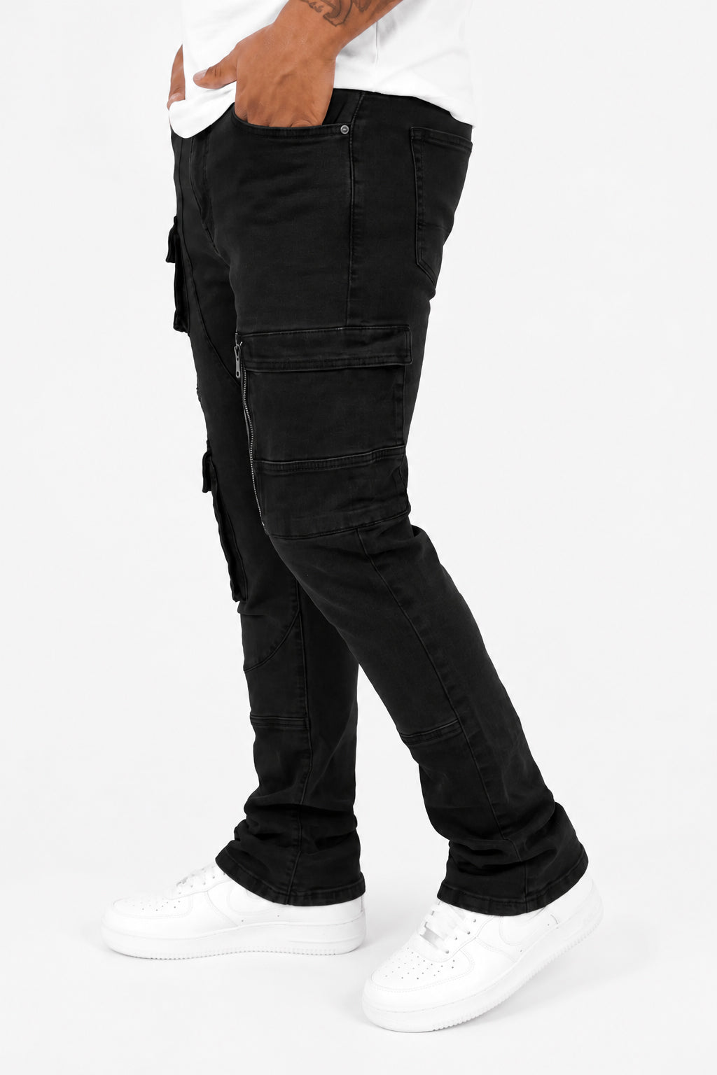 Exclusive Stacked Denim (Jet Black) (L7095)