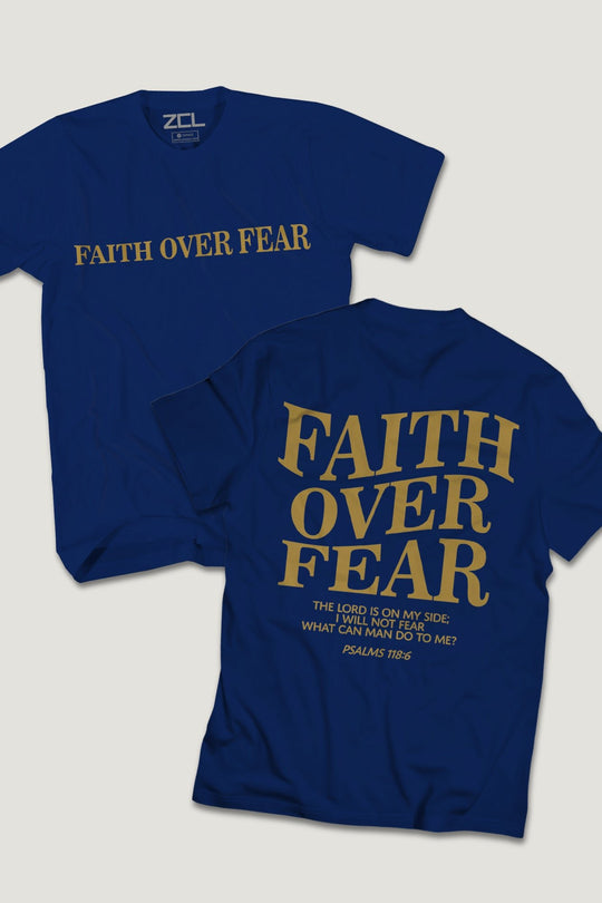 Faith Over Fear Tee (Gold Logo) - Zamage