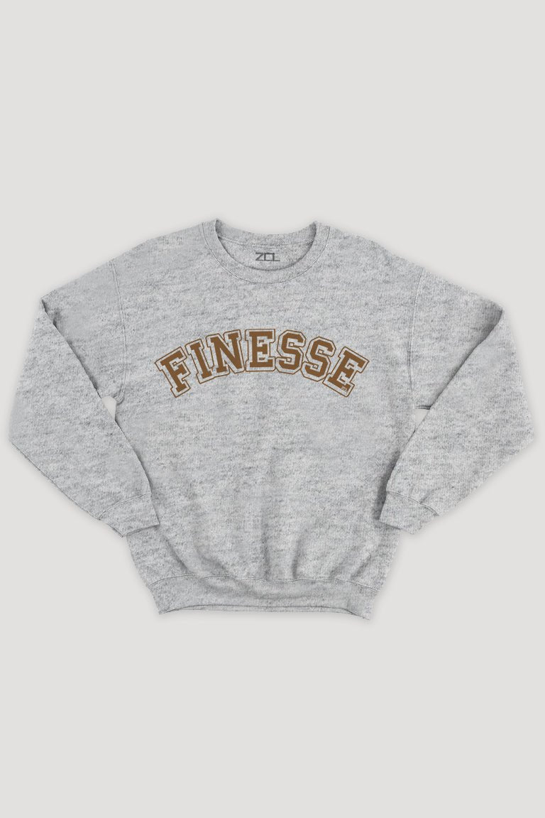 Finesse Crewneck Sweatshirt (Brown Logo) - Zamage