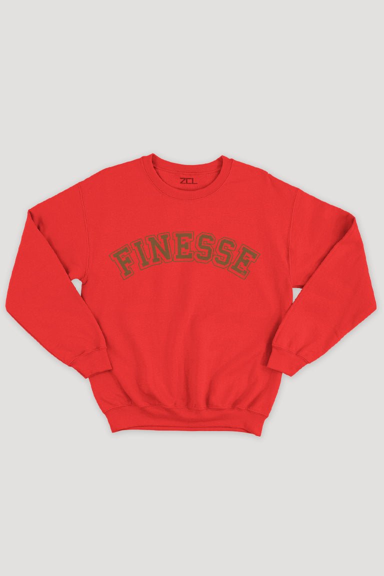 Finesse Crewneck Sweatshirt (Brown Logo) - Zamage