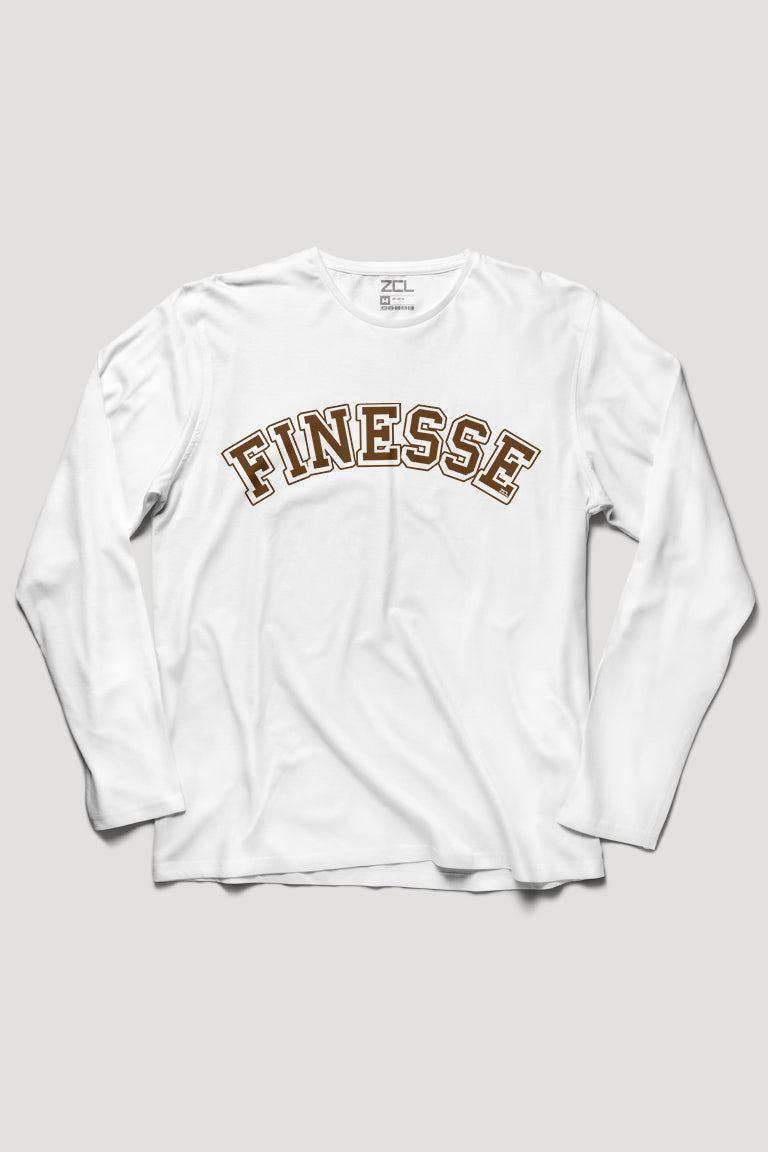 Finesse Long Sleeve Tee (Brown Logo)