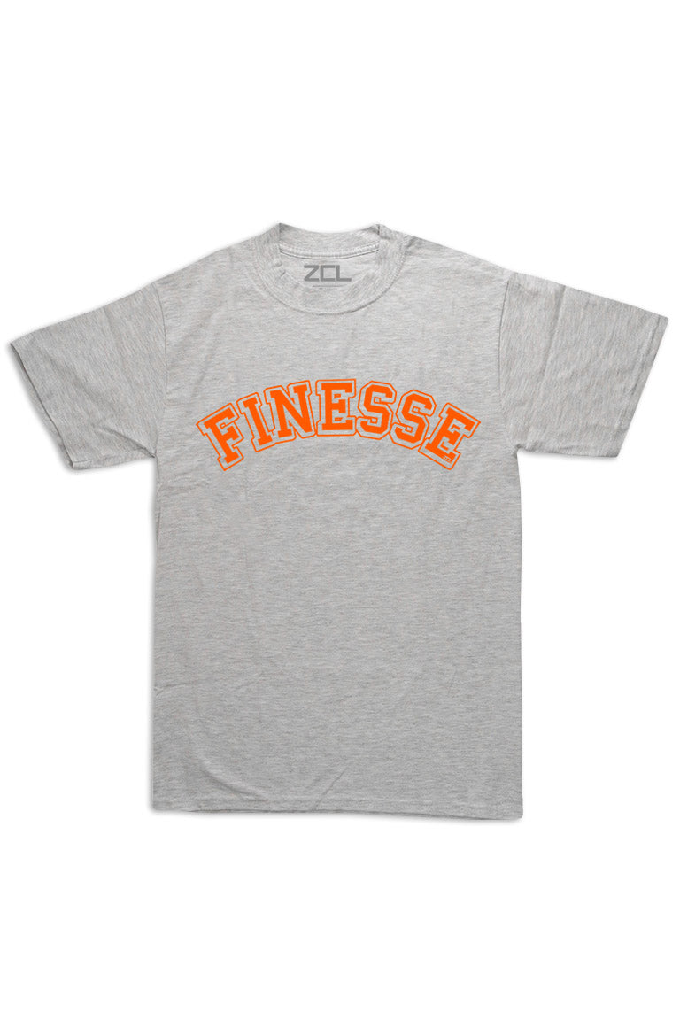 Oversized Finesse Tee (Orange Logo) - Zamage