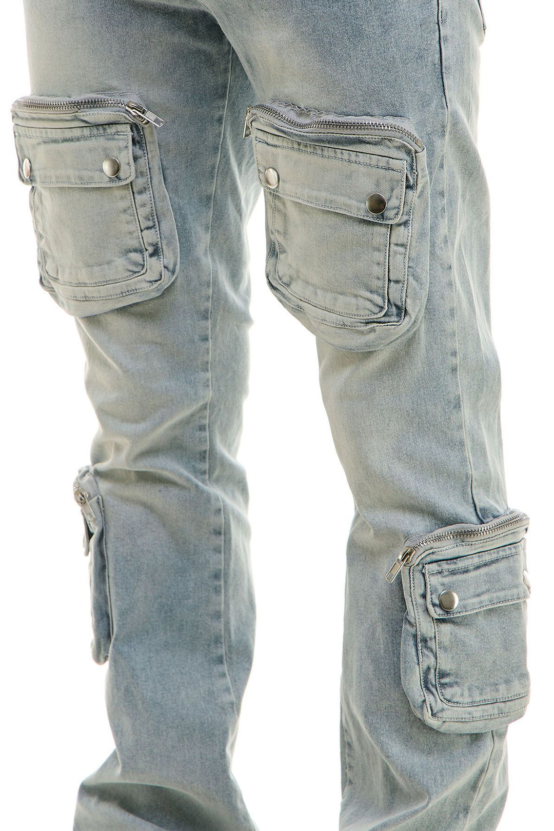 Dayshade Cargo Stacked Denim (Blue Wash)