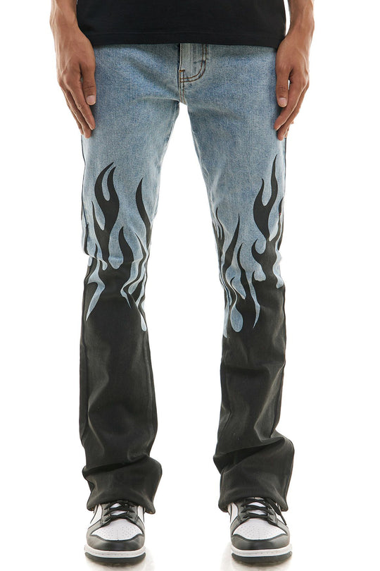 Inferno Rise Stacked Denim (Blue Wash)