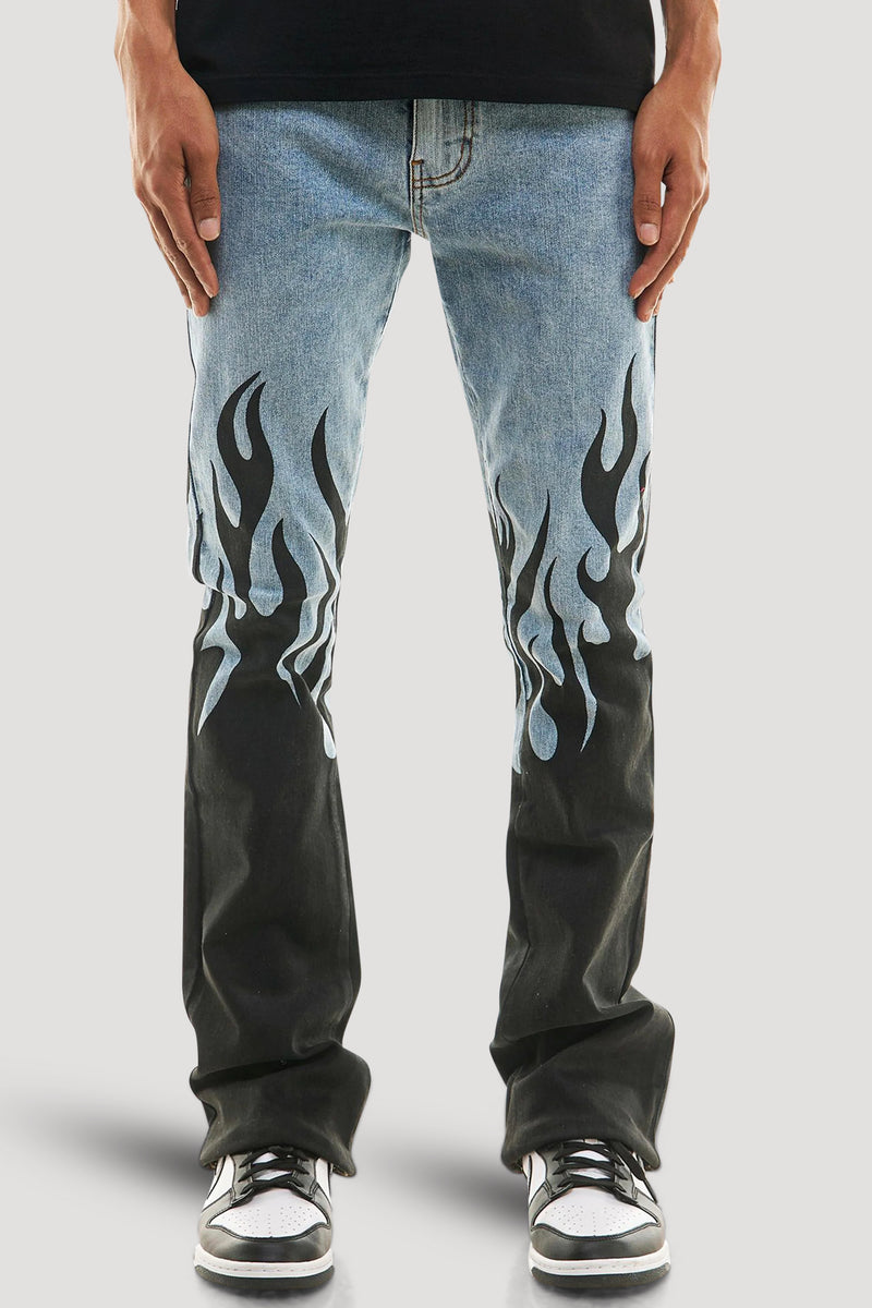 Inferno Rise Stacked Denim (Blue Wash)