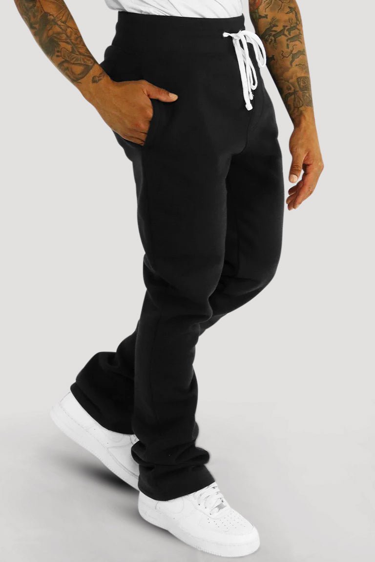 Fleece Stacked Fit Pant (Black) (100 - 475) - Zamage
