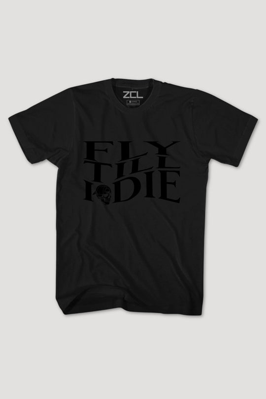 Fly Till I Die Tee (Black Logo) - Zamage