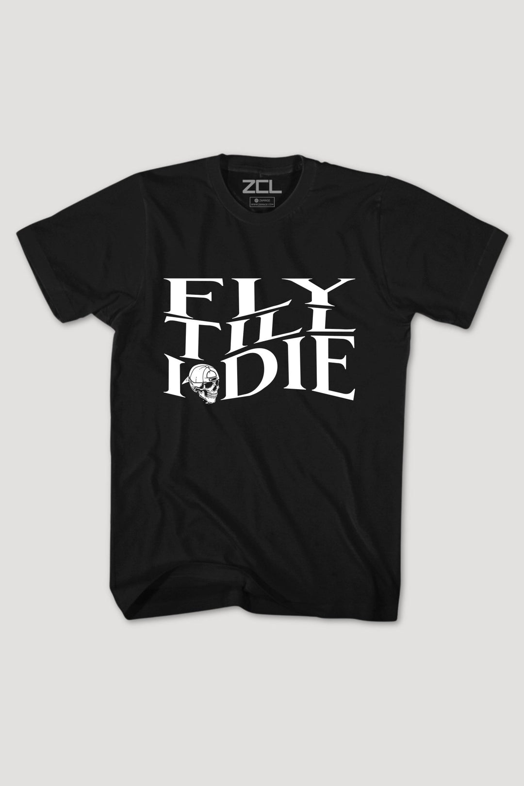 Fly Till I Die Tee (White Logo) - Zamage