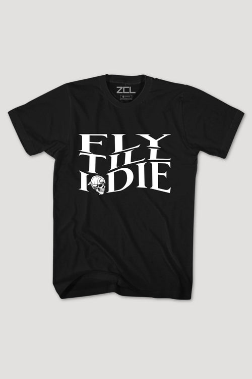 Fly Till I Die Tee (White Logo) - Zamage