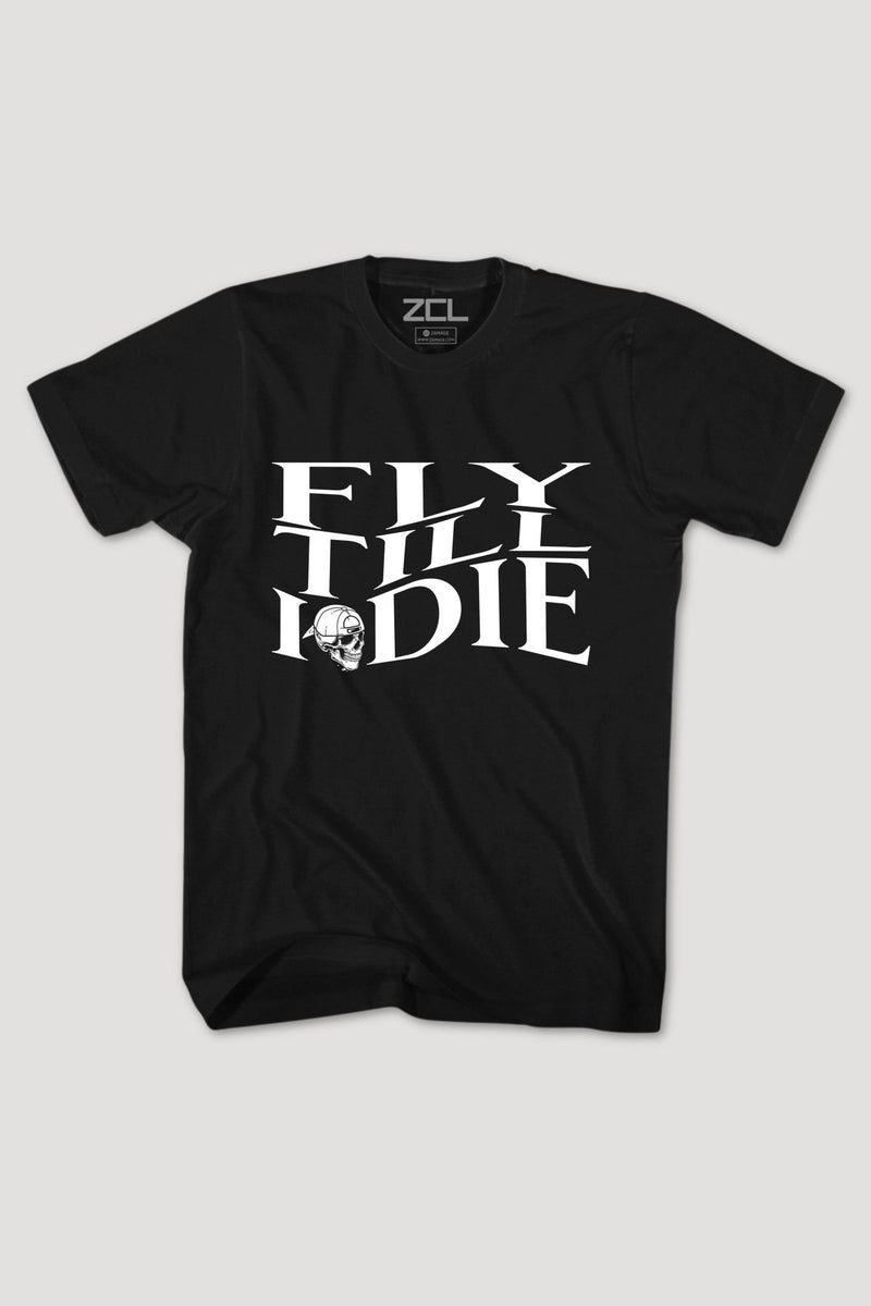 Fly Till I Die Tee (White Logo) - Zamage