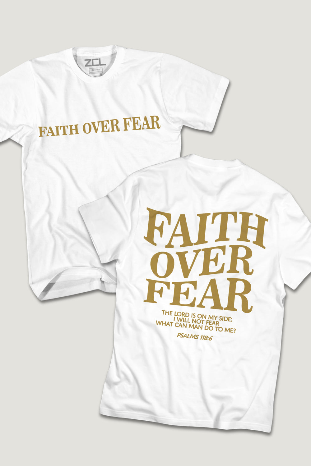 Faith Over Fear Tee (Gold Logo)