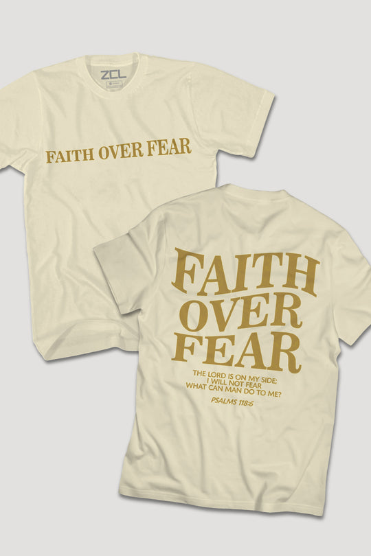 Faith Over Fear Tee (Gold Logo)