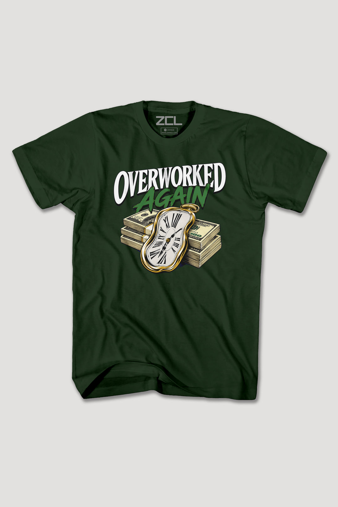 OVERWORKED AGAIN TEE
