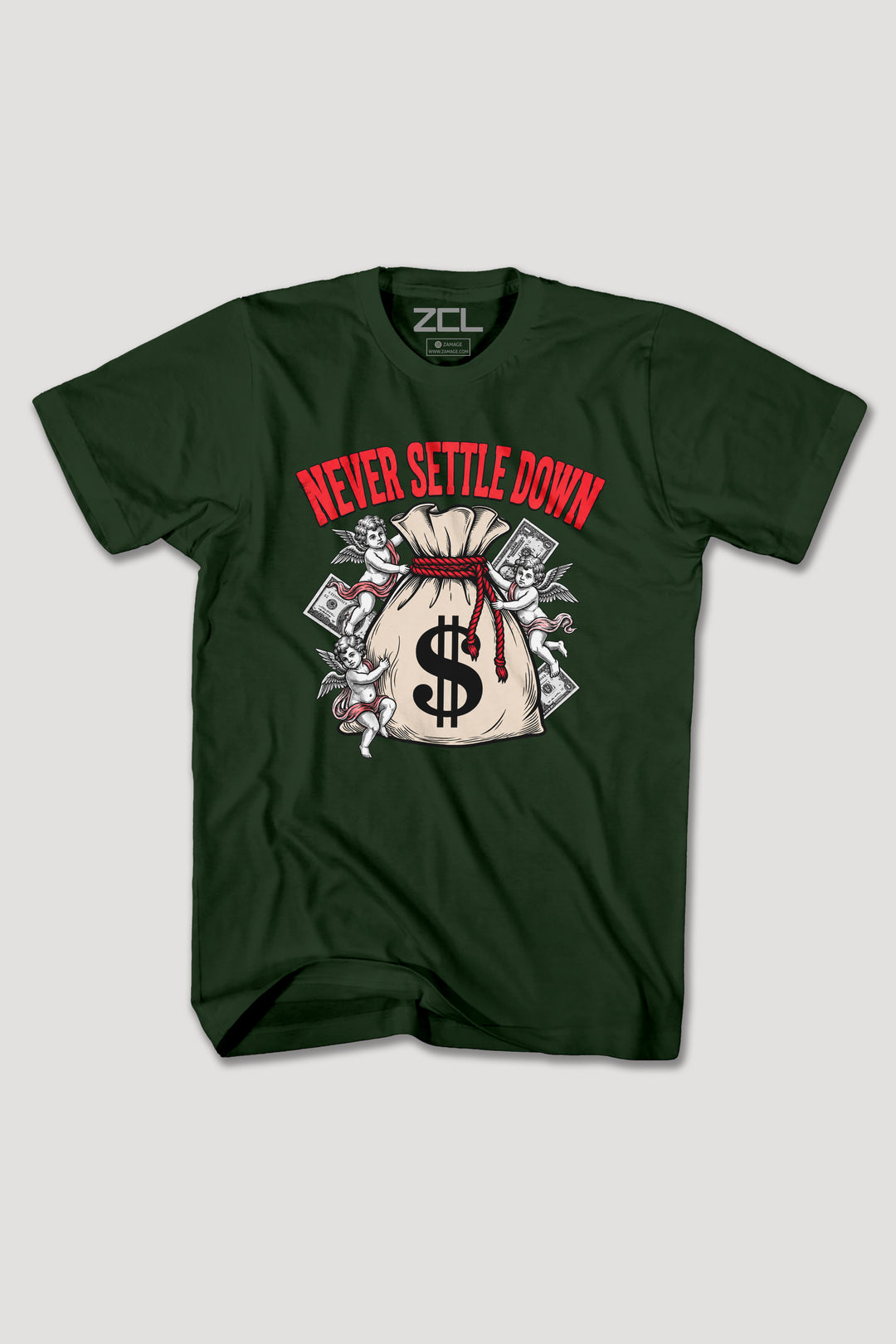 NEVER SETTLE DOWN TEE