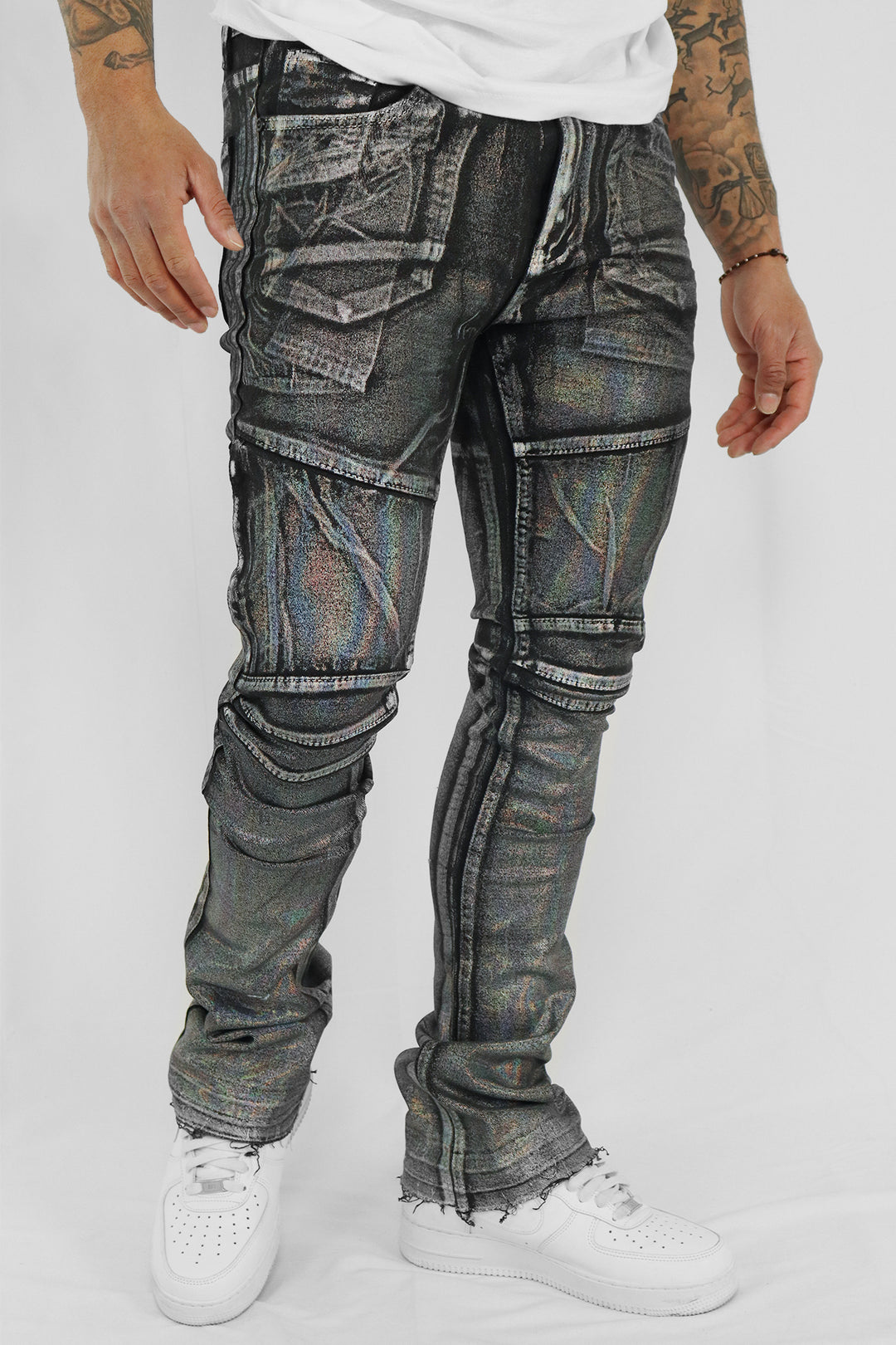 Buy Frayed Super Stacked Jean Men's Jeans & Pants from Majestik