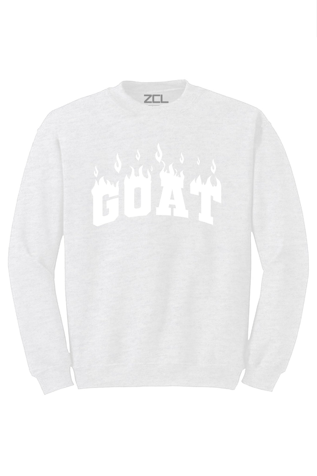 Goat Flame Crewneck Sweatshirt (White Logo) - Zamage