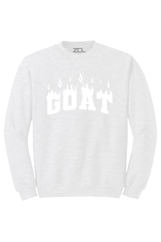 Goat Flame Crewneck Sweatshirt (White Logo) - Zamage