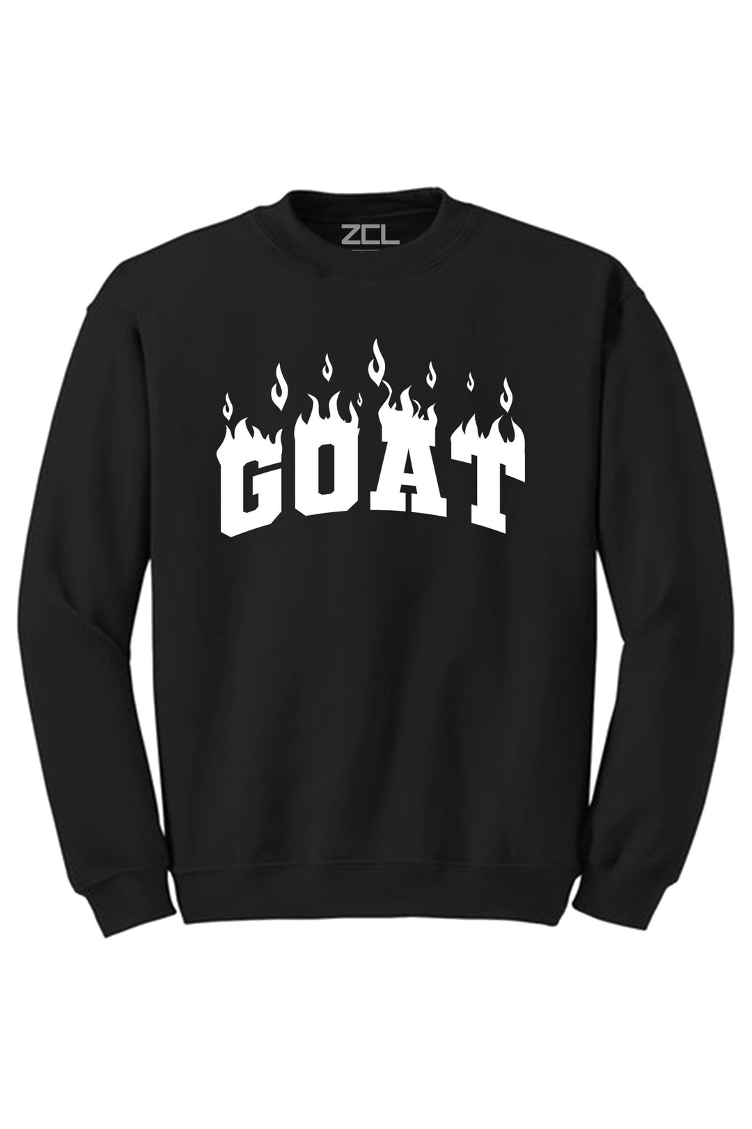 Goat Flame Crewneck Sweatshirt (White Logo) - Zamage