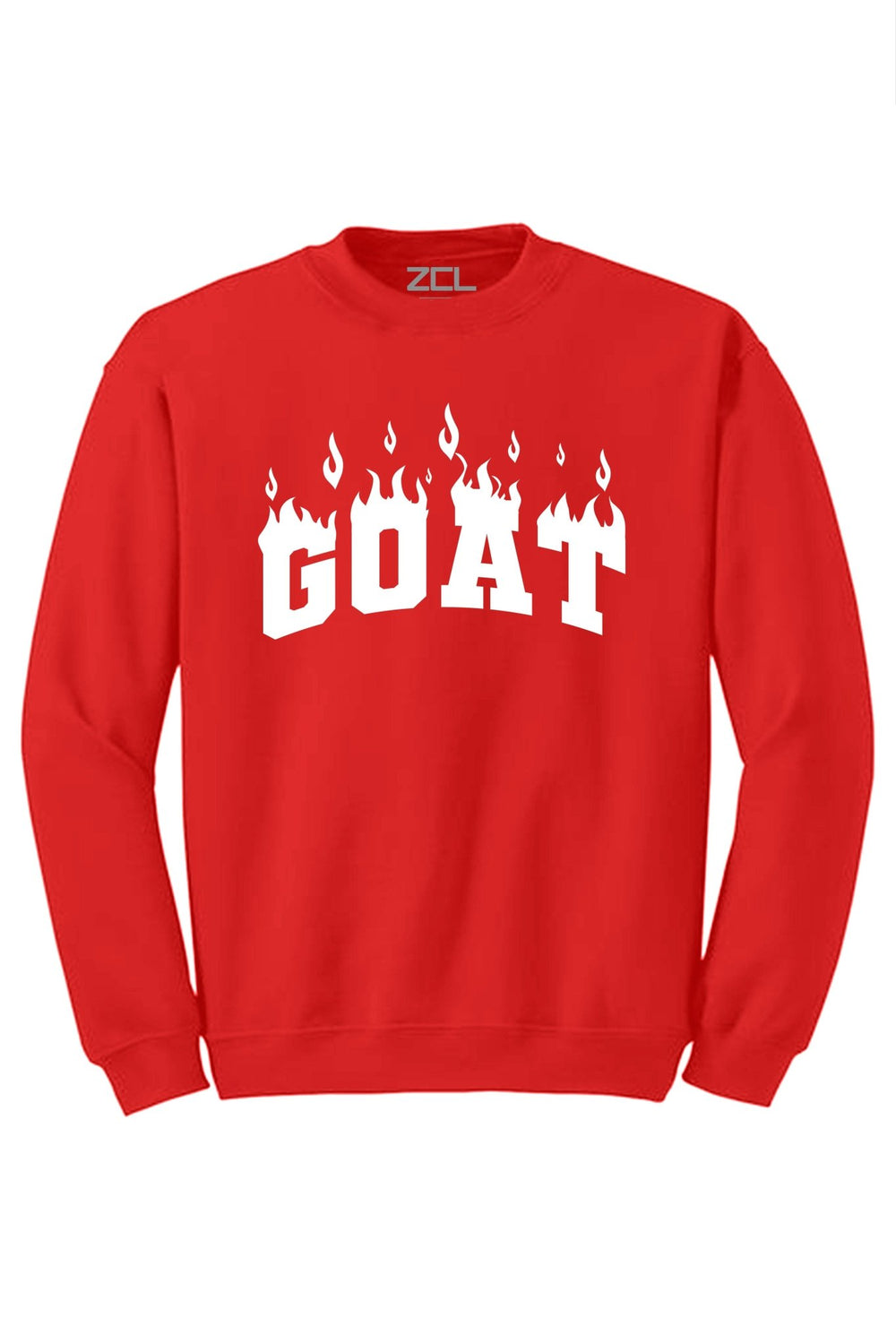 Goat Flame Crewneck Sweatshirt (White Logo) - Zamage