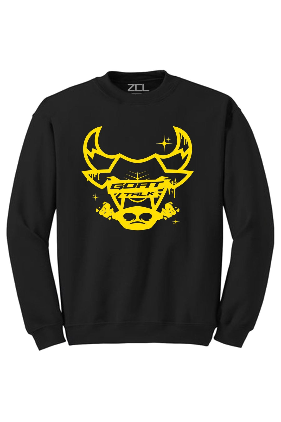 Goat Talk Crewneck Sweatshirt (Yellow Logo) - Zamage