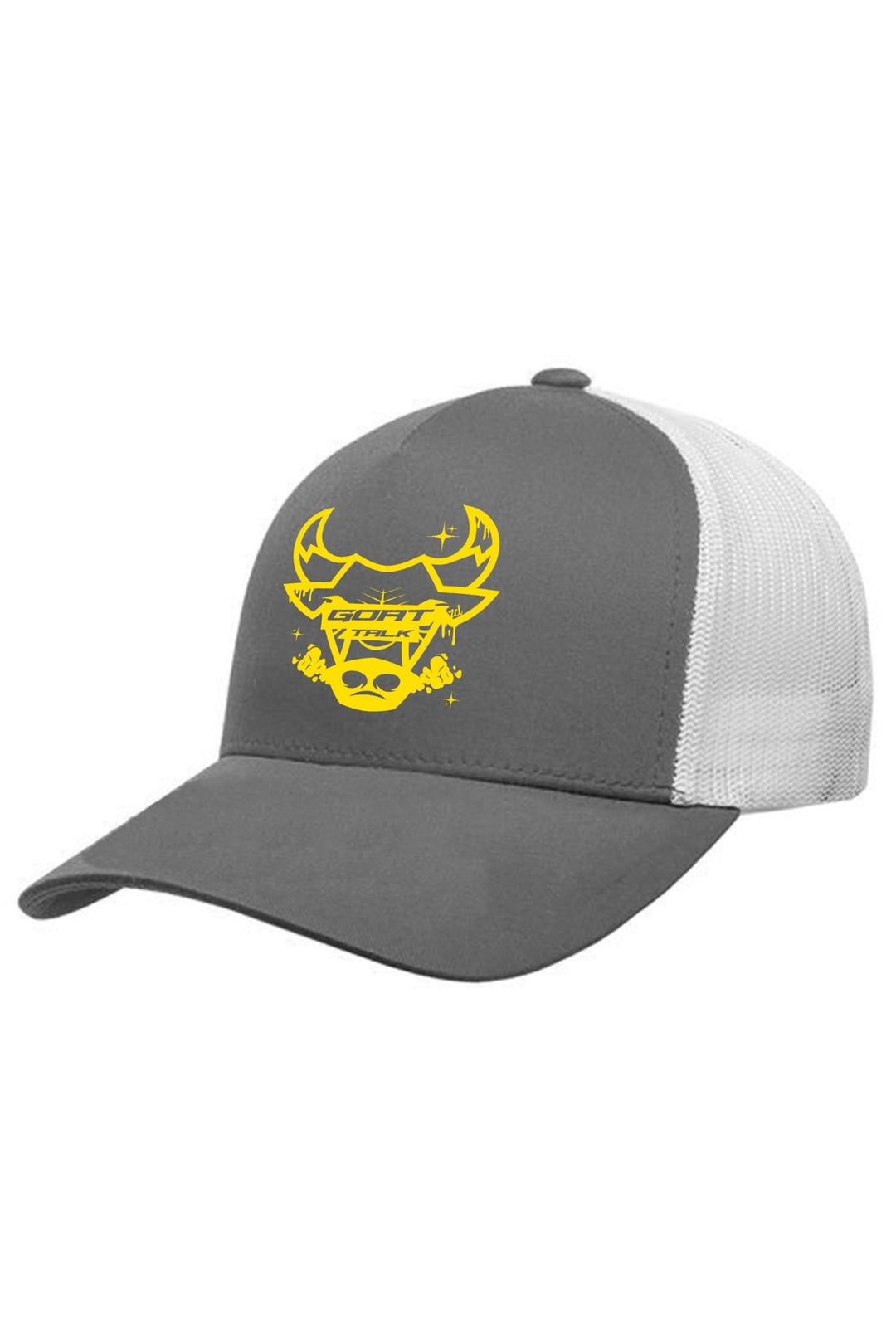 Goat Talk Retro Trucker Hat (Yellow Logo) - Zamage