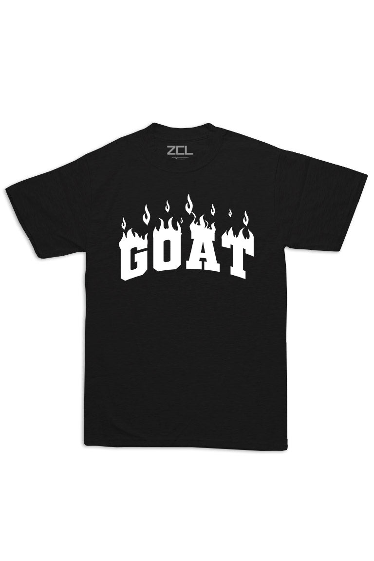 Oversized Goat Flame Tee (White Logo) - Zamage
