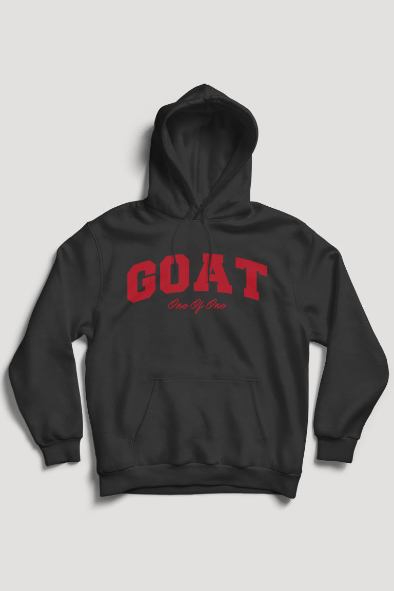 Geitenhoodie (rood logo)