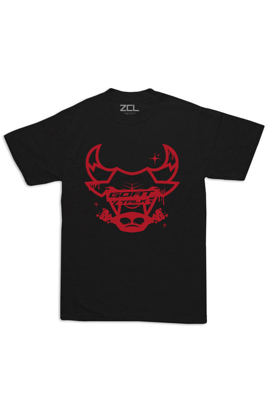 Oversized Goat Talk Tee (Red Logo) - Zamage
