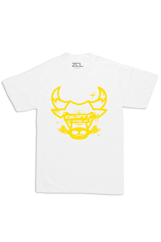 Oversized Goat Talk Tee (Yellow Logo) - Zamage