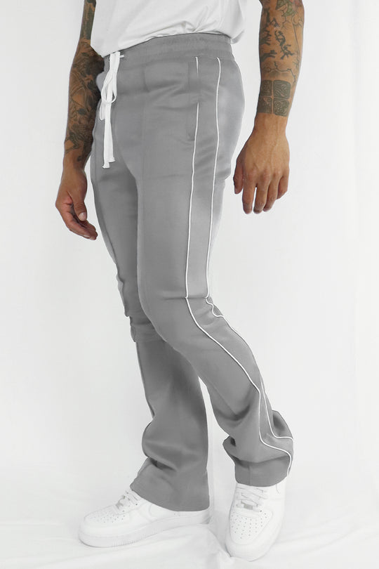 Stacked Track Pant (Grey) - Zamage