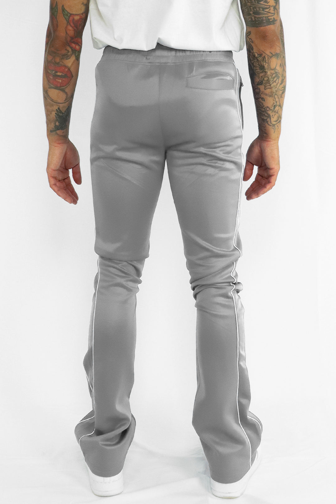 Stacked Track Pant (Grey) - Zamage